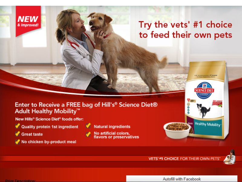 Hill’s Pet Nutrition Facebook Sweepstakes