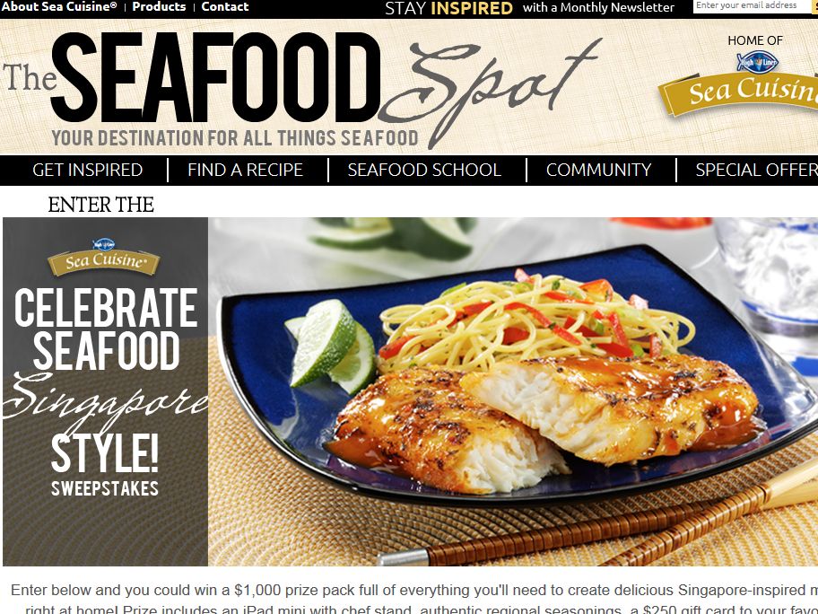 High Liner Sea Cuisine Celebrate Seafood Singapore Style Sweepstakes