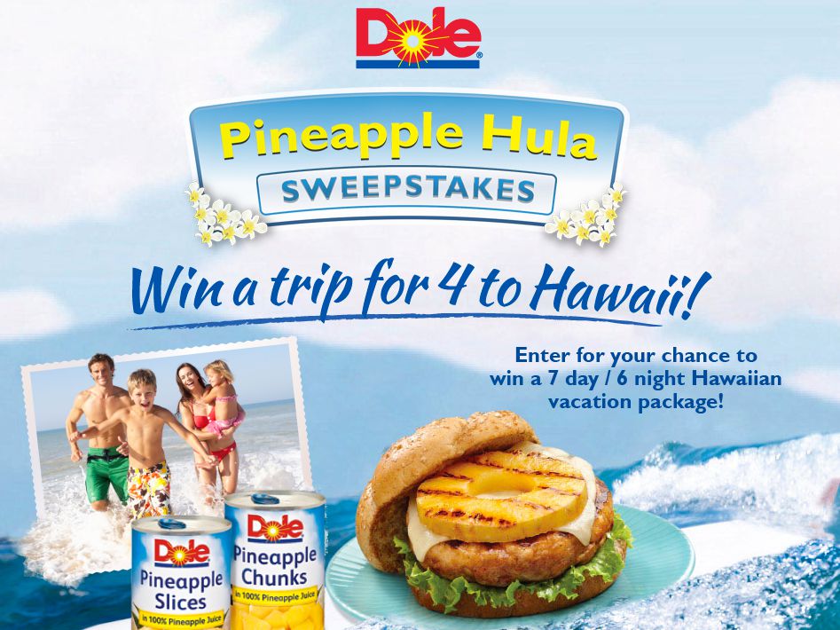 DOLE Canned Pineapple Hula Sweepstakes