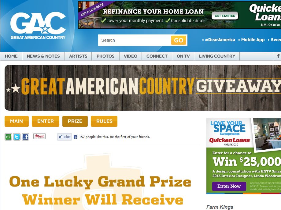 GAC's Great American Country Giveaway