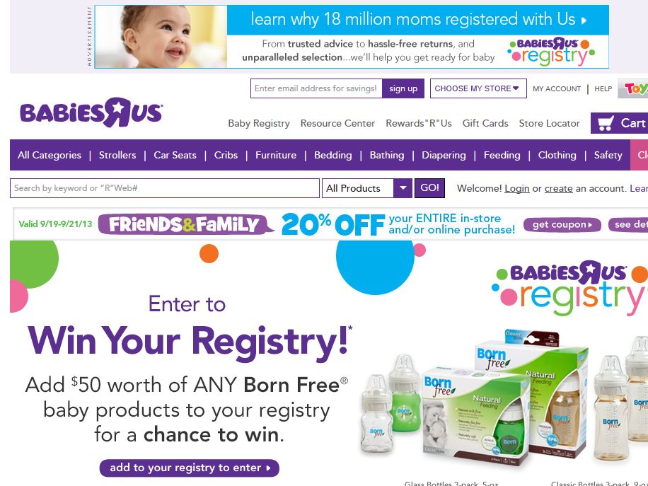 Babies“R”Us Born Free Registry Sweepstakes