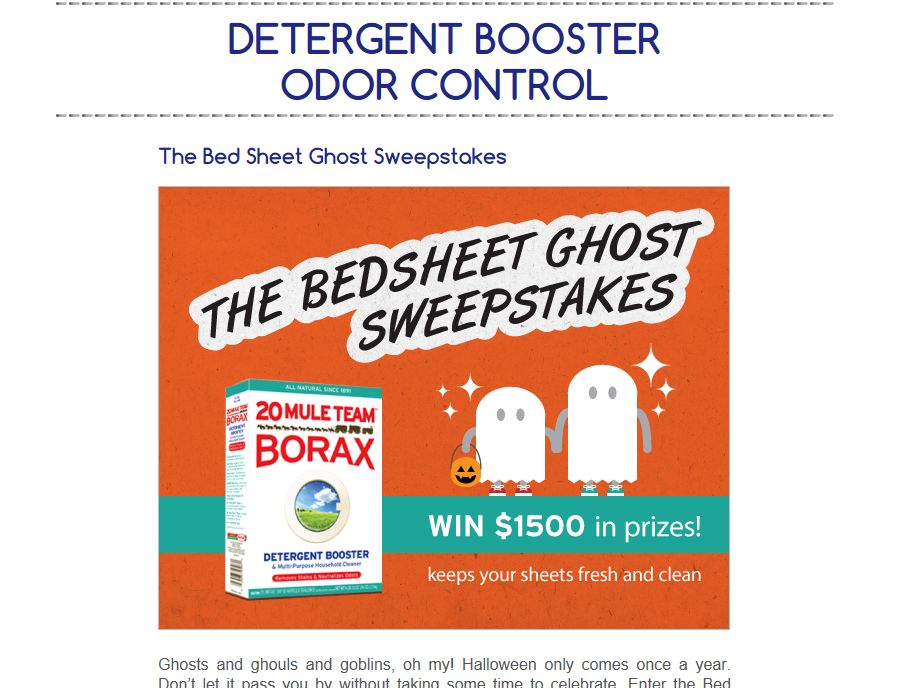The Bed Sheet Ghost Sweepstakes