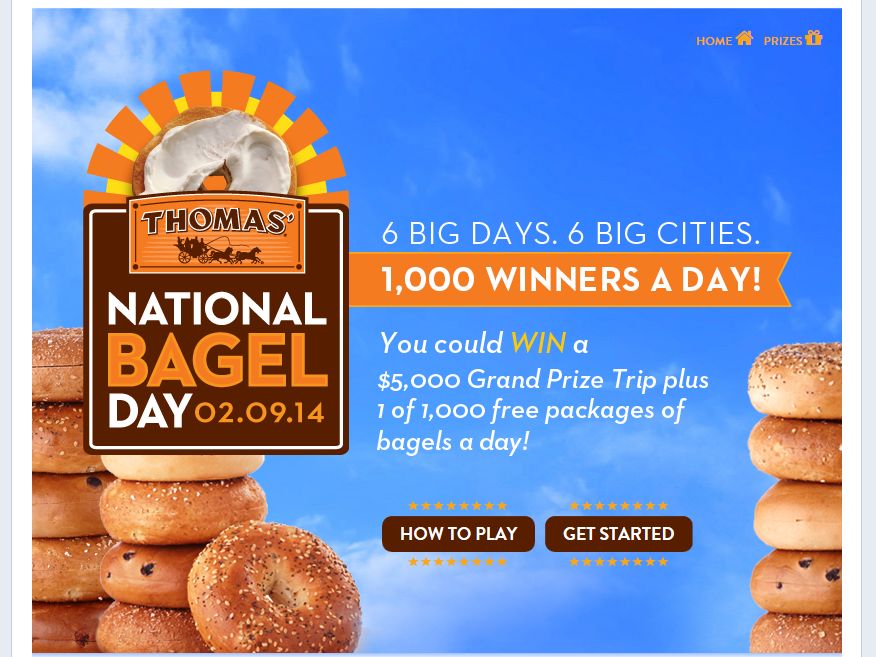 Thomas’ English Muffins and Bagels “National Bagel Day” Promotion Where Is The Expiration Date On Thomas Bagels