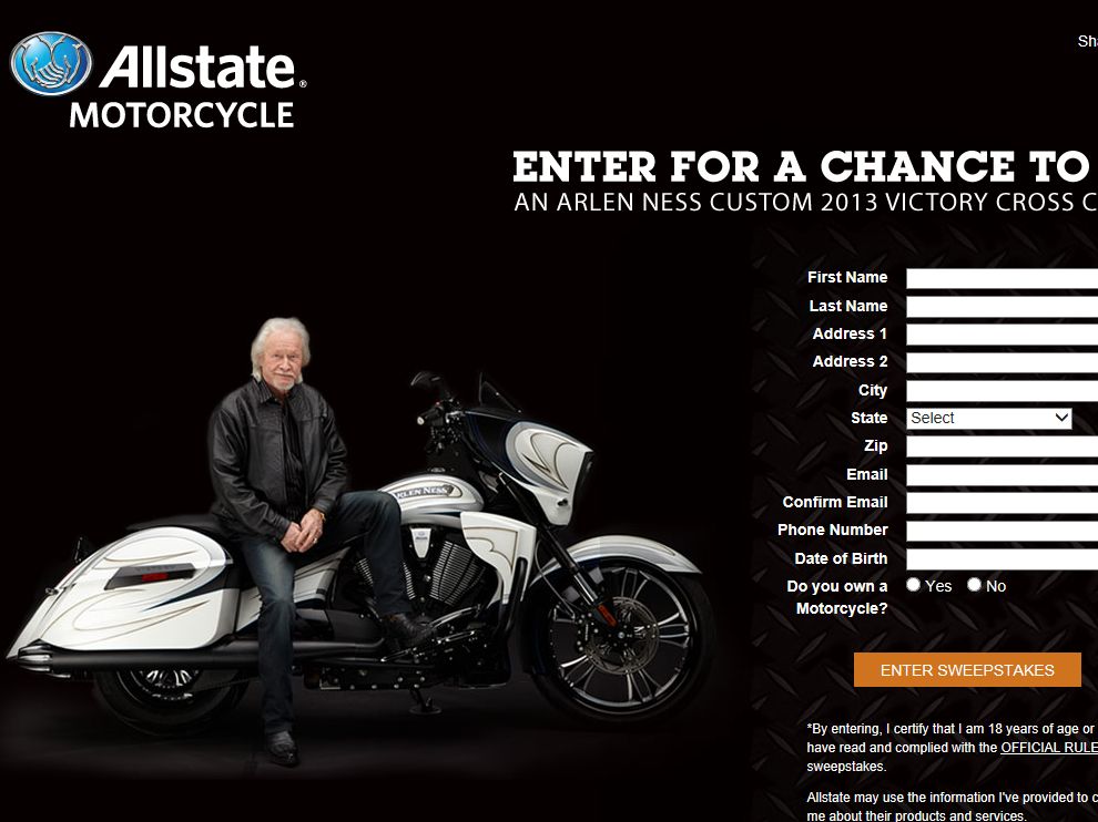 Allstate Victory Motorcycle Sweepstakes