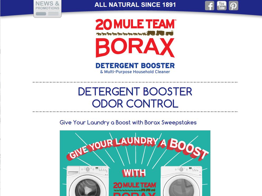Give Your Laundry a Boost with Borax Sweepstakes