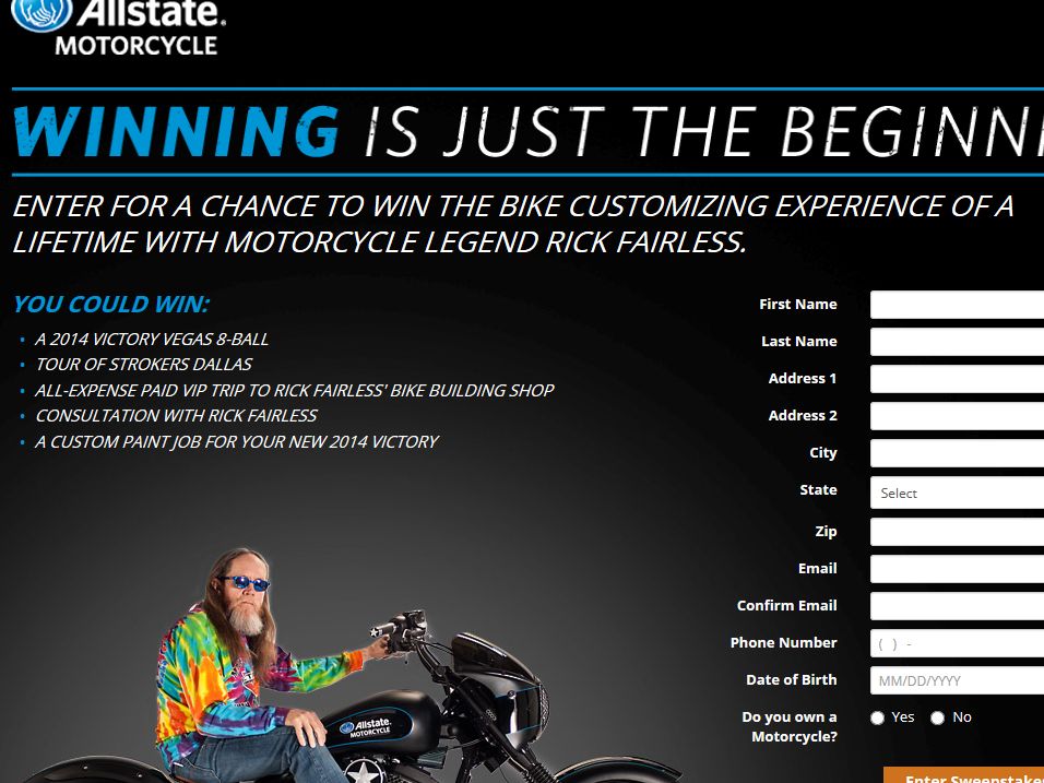 Allstate Victory Motorcycle Sweepstakes