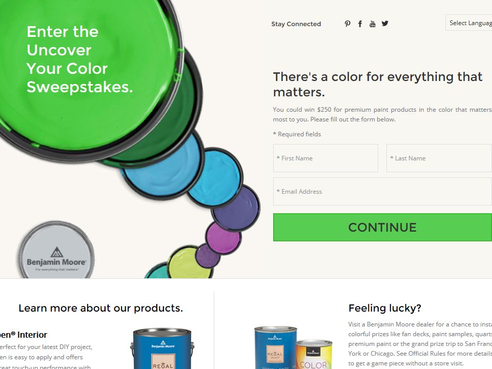 Benjamin Moore "Uncover Your Color" Promotion