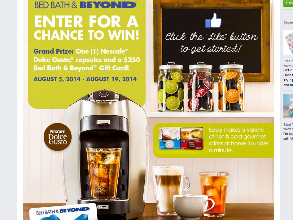 Bed Bath Beyond Win A Nescafe Dolce Gusto Esperta Sweepstakes