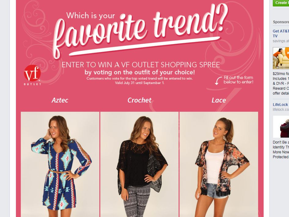 VF Outlet Junior Trends Sweepstakes