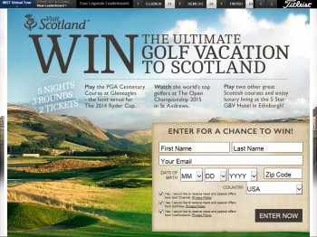 Golf Channel VisitScotland Sweepstakes