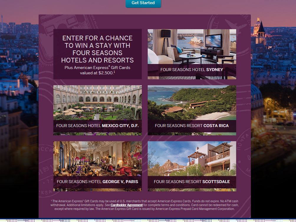 Fall 2014 American Express Travel Giveaway