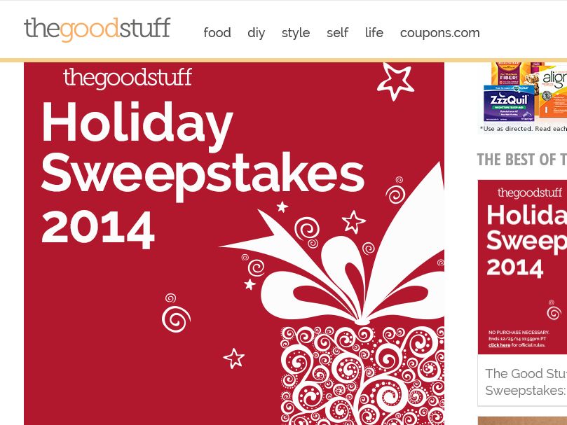 The “The Good Stuff’s Holiday 2014” Sweepstakes