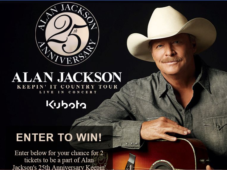 Alan Jackson 25th Anniversary Tour Ticket Giveaway