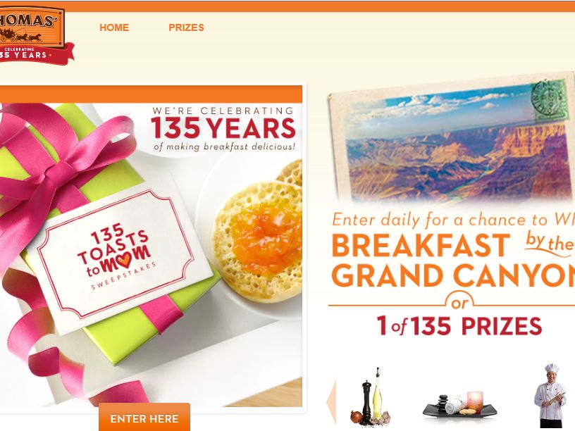 Thomas’ English Muffins and Bagels "135 Toasts to Mom" Promotion