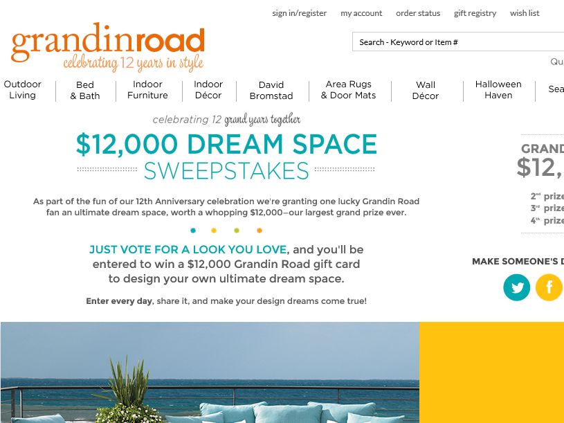 Grandin Road New Customer Coupon Code