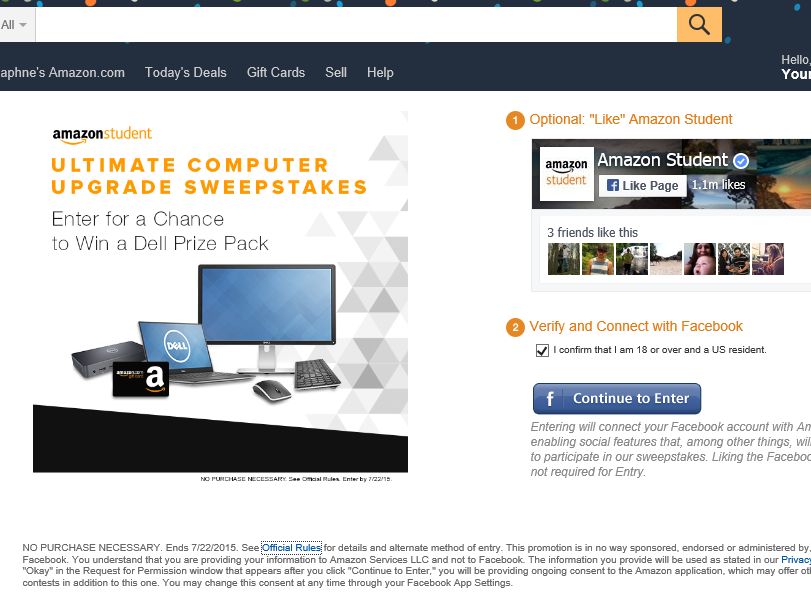 The Amazon Student Ultimate Computer Upgrade Sweepstakes