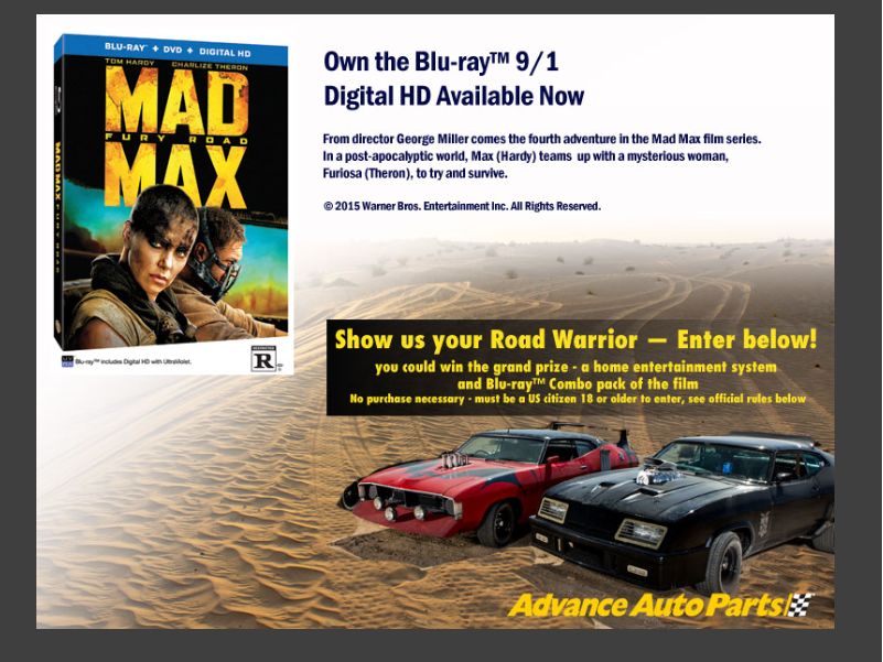 Advance Auto Parts Road Warrior Giveaway Sweepstakes