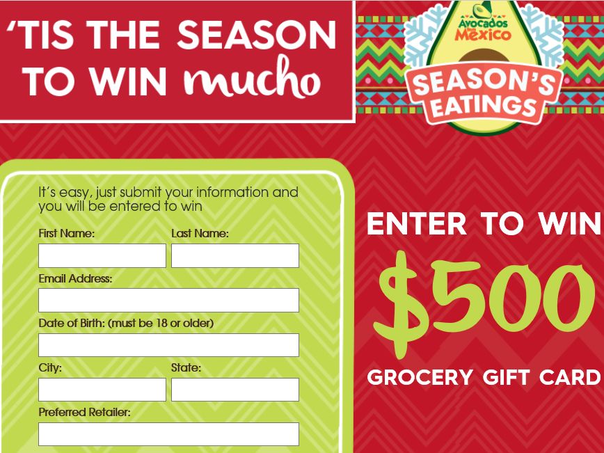 Avocados From Mexico Season’s Eatings Sweepstakes