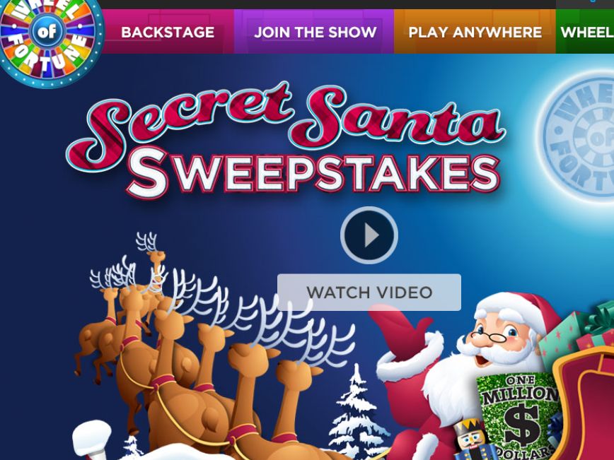 1 entry sweepstakes ID Sweepstakes SPIN of Santa Fortune Wheel Secret