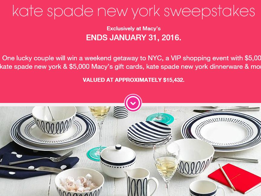 Macy’s Kate Spade New York Sweepstakes