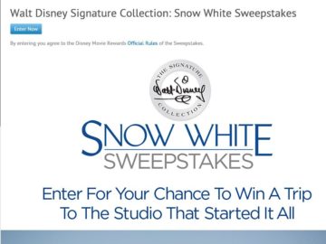 The Walt Disney Signature Collection Snow White Sweepstakes