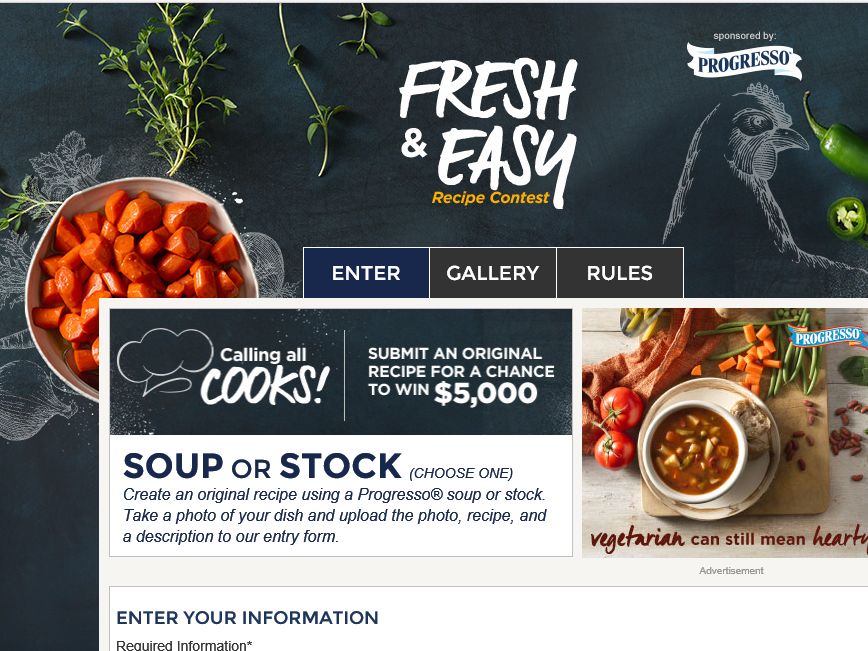 The Food Network Fresh & Easy Recipe Contest