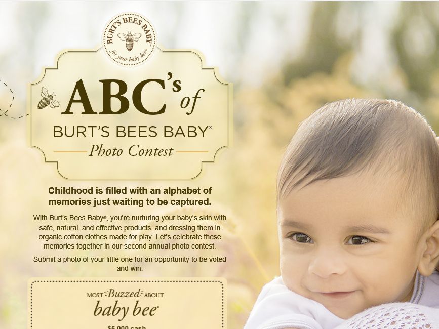 ABC’s of Burt’s Bees Baby Photo Contest