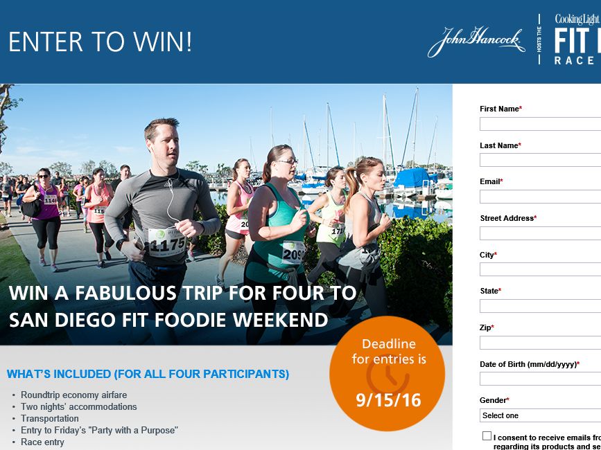 The John Hancock Life Insurance Company Fabulous Fit Foodie Giveaway