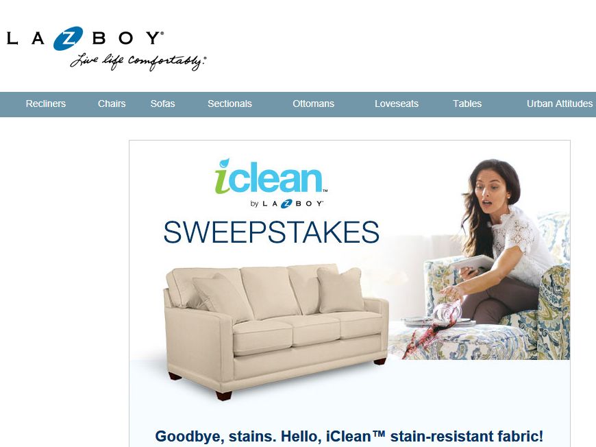 The LaZBoy iCLean Sweepstakes