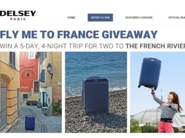 The DELSEY Fly Me to the French Riviera Sweepstakes