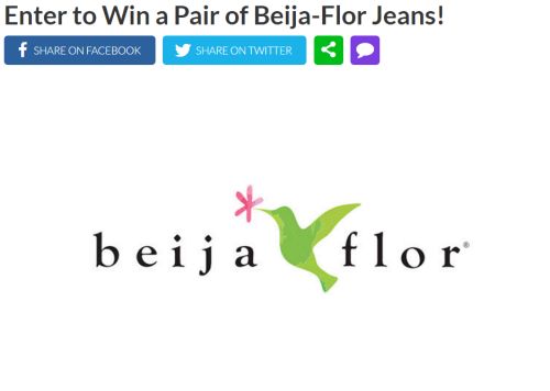 Beija Flor Jeans Sweepstakes