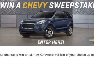 Win A Chevy Sweepstakes Limited States Win A Chevy Sweepstakes Limited States