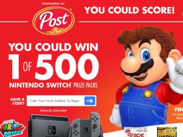 Post Nintendo Switch Instant Win Game - Free Codes!