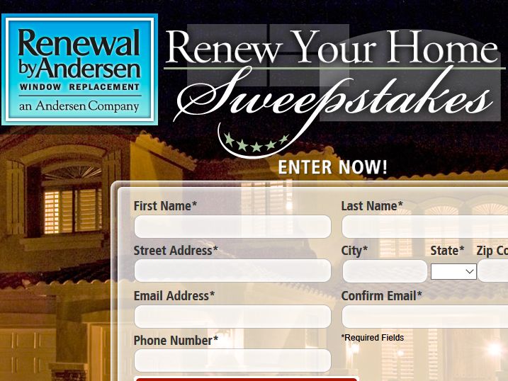 Renewal by Anderson Renew Your Home Sweepstakes