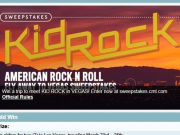 Kid Rock's AMERICAN ROCK 'N ROLL Fly Away to Vegas Sweepstakes!
