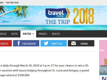 Travel Channel’s “The Trip: 2018” Sweepstakes