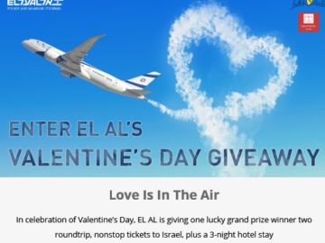 EL AL Israel Airlines USA Valentine's Contest