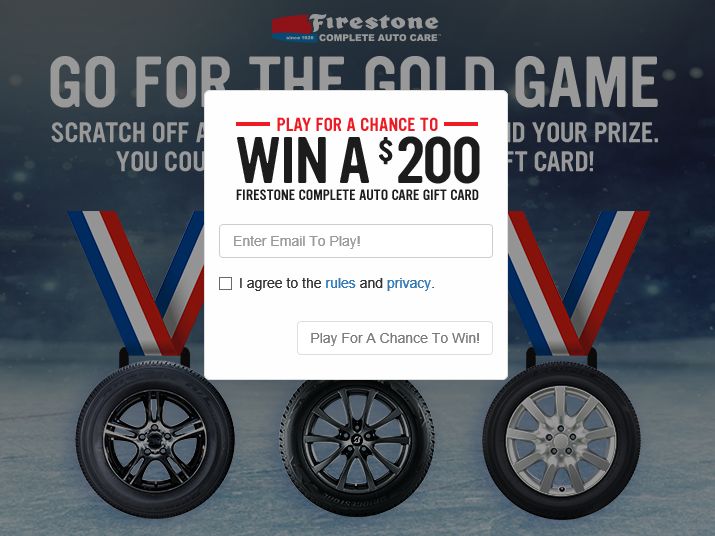 Win a 200 Firestone Complete Auto Care Gift Card