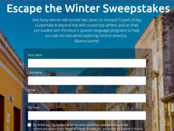 Intrepid Travel Escape Winter Sweepstakes