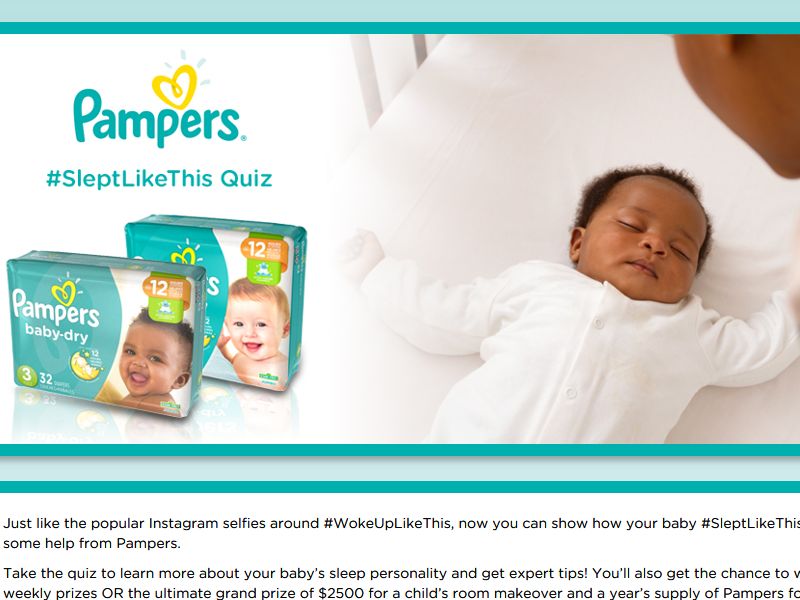 Pampers SleptLikeThis Quiz Sweepstakes