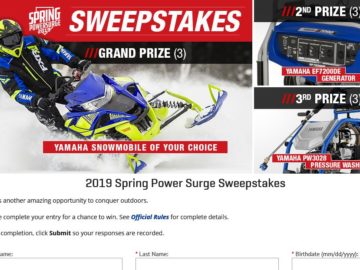 Win a Yamaha Snowmobile