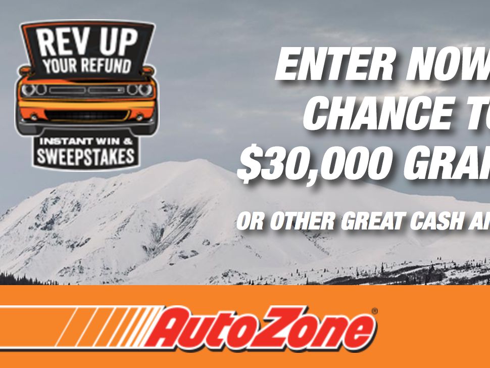 AutoZone Rev Up Your Refund Instant Win Game and Sweepstakes 2018