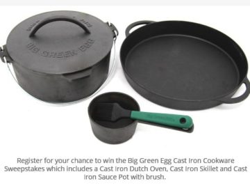 Big Green Egg Cast Iron Cookware Sweepstakes