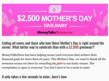 Win $2,500 Cash