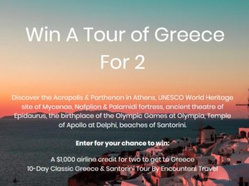 Dollar Flight Club Greece For 2 Sweepstakes