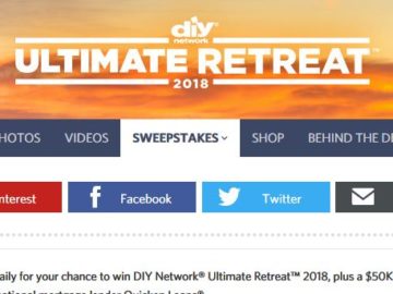 DIY Network Ultimate Retreat Sweepstakes