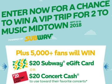 Subway Make It What You Want Sweepstakes