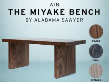 Win the Miyake Bench by Alabama Sawyer