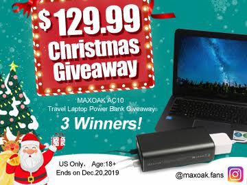 Maxoak Laptop Power Bank Giveaway - Instagram