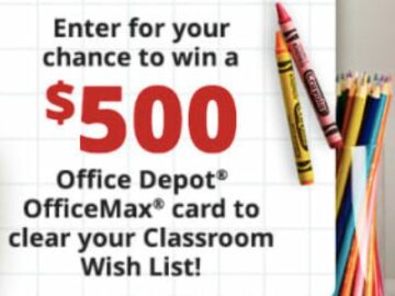 Office Depot Clear Your Classroom Wish List Giveaway